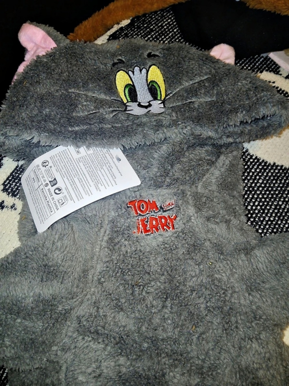 Tom and Jerry Gray Fleece Hoodie